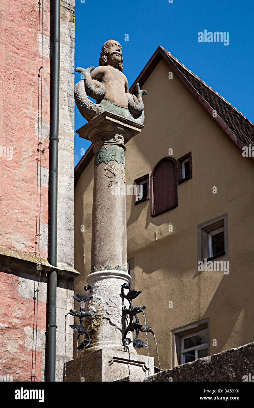 St John's Fountain Johannisbrunnen Rothenburg ob der Tauber Gwermany Banque D'Images