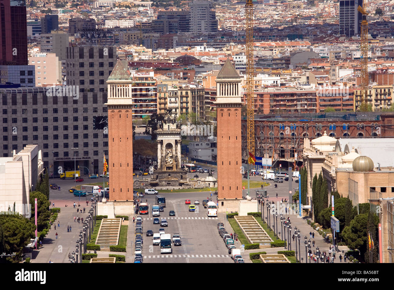 Espagne Catalogne Barcelone Venise Torres Banque D'Images