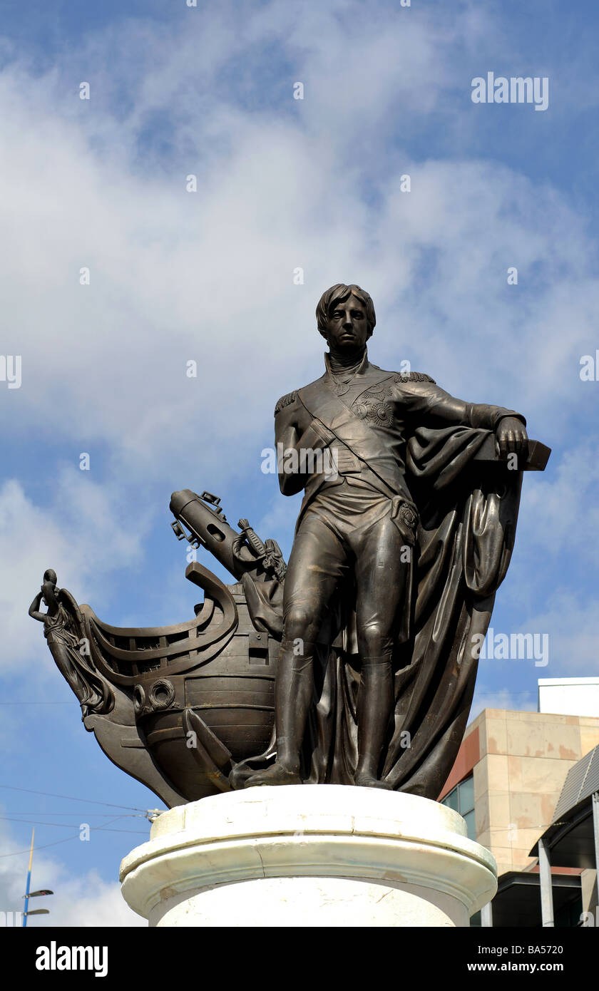 Statue de Lord Nelson, Bull Ring, Birmingham, UK Banque D'Images