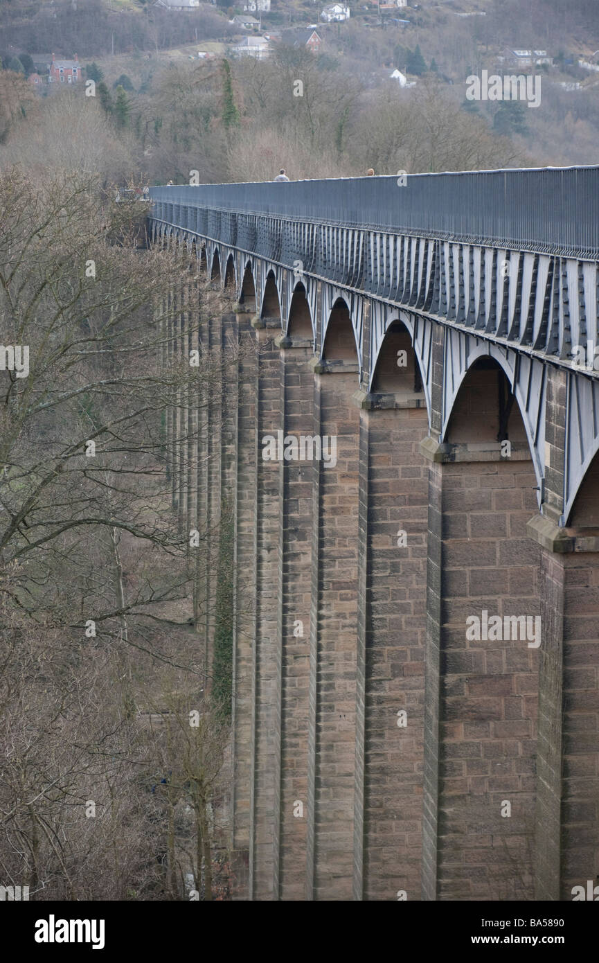 Pays de Galles - canal de Pontcysyllte Aqueduct Canal Llangollen Denbighshire Banque D'Images