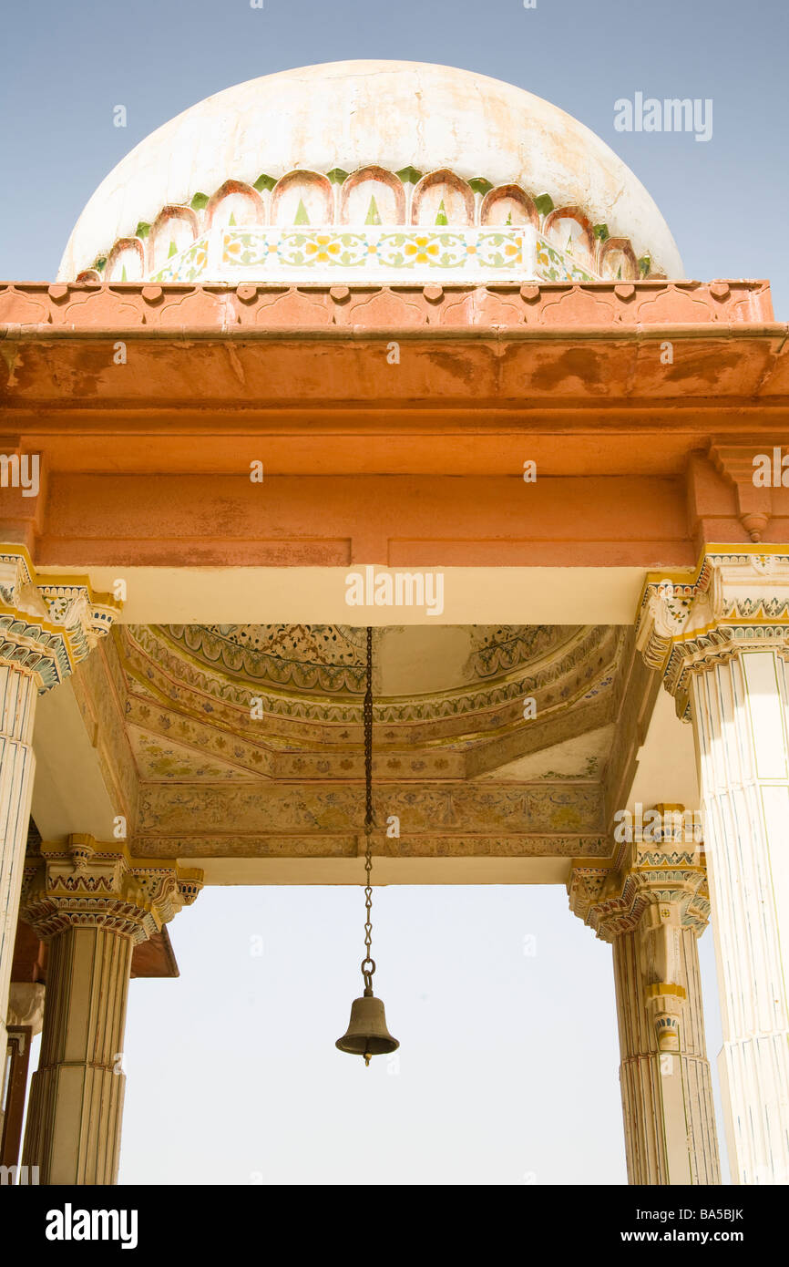 Entrée en dôme, Bhandasar Jain temple, Bikaner, Rajasthan, India Banque D'Images