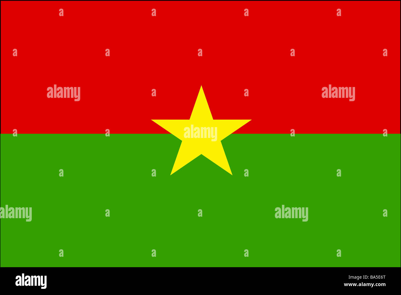 Pavillon de l'Burkina Faso clipart illustration symbole national Banque D'Images