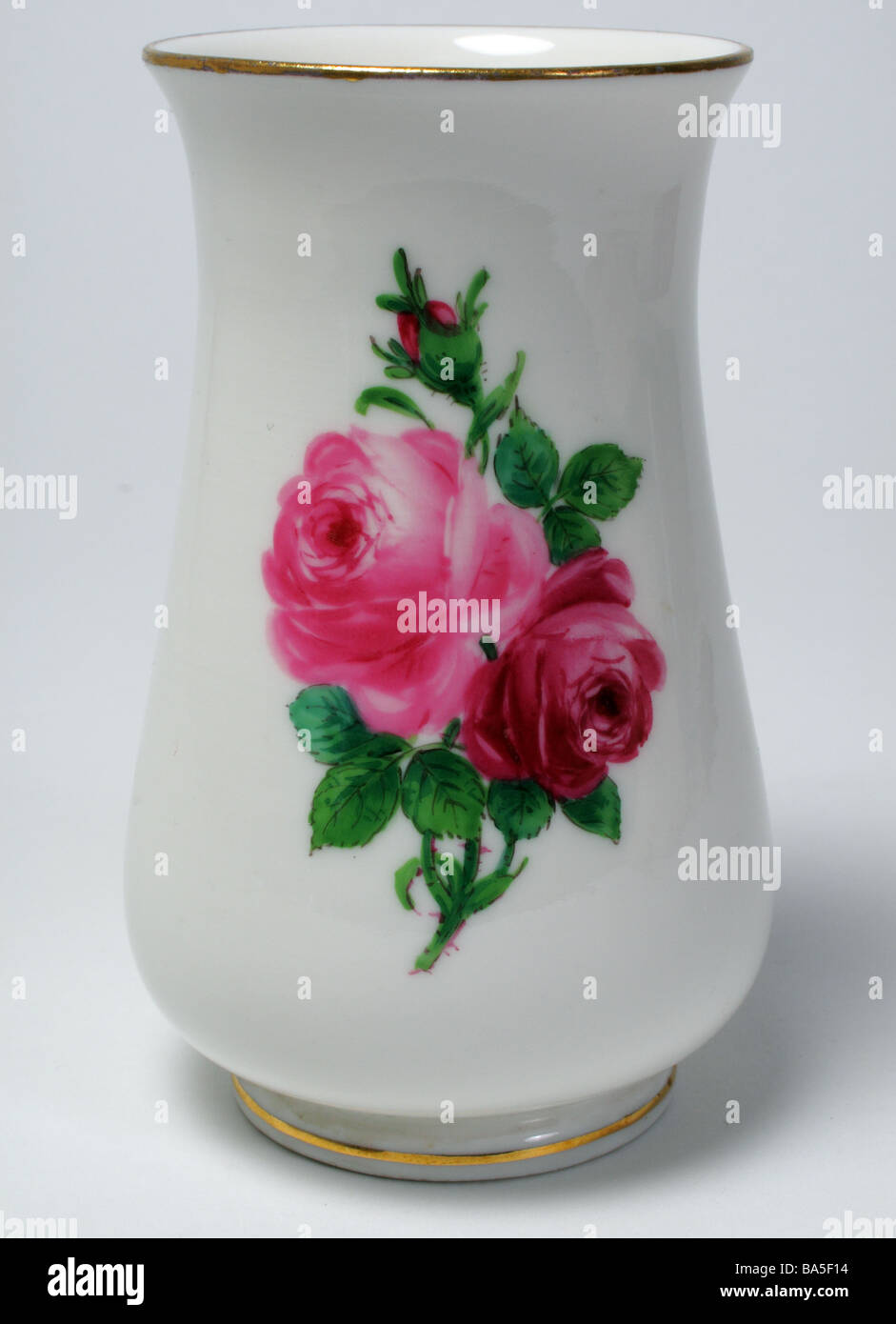 Un vase de fleurs de porcelaine de Meissen Banque D'Images