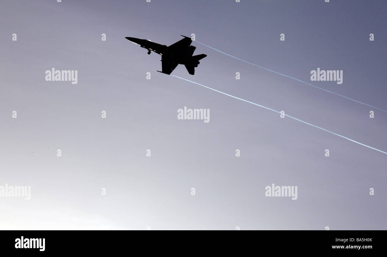 RAAF F/A-18 Jet à la Grand Prix de Melbourne, 2009 Banque D'Images