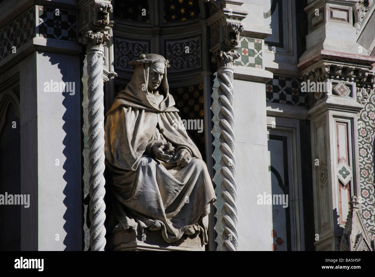 Détail, façade, il Duomo di Firenze, la cathédrale de Florence Banque D'Images