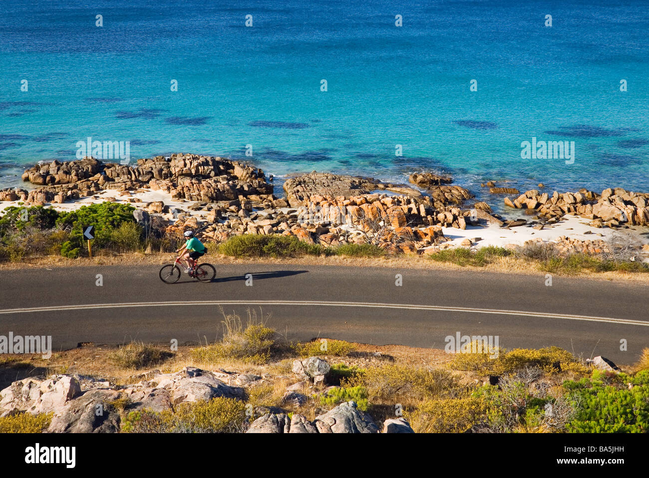 Randonnée à vélo la côte de Geographe Bay, Australie occidentale, Australie Banque D'Images