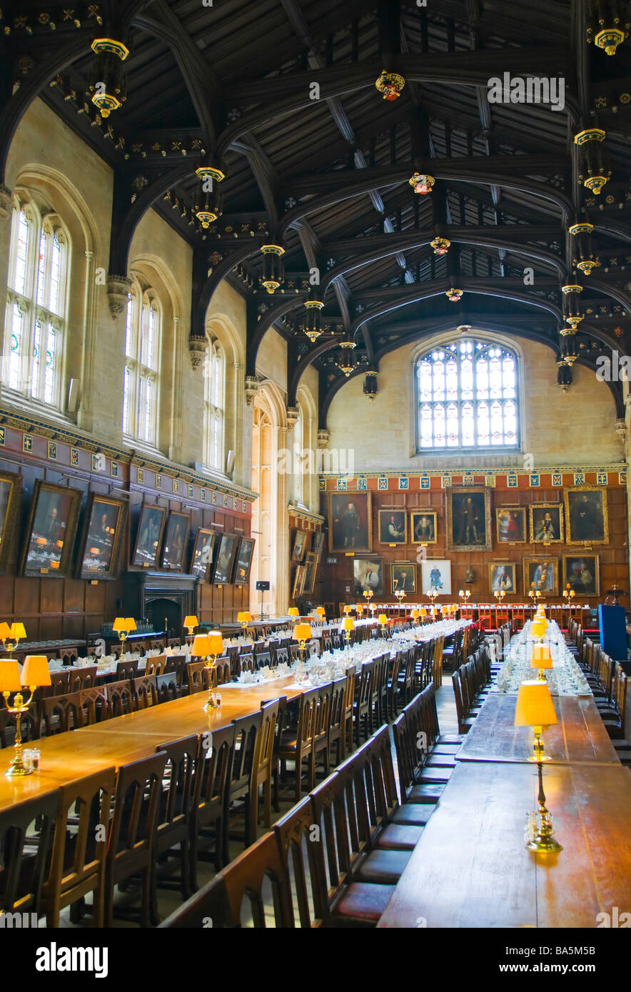 Oxford, Angleterre, Royaume-Uni. Salle à manger de Christ Church College Banque D'Images