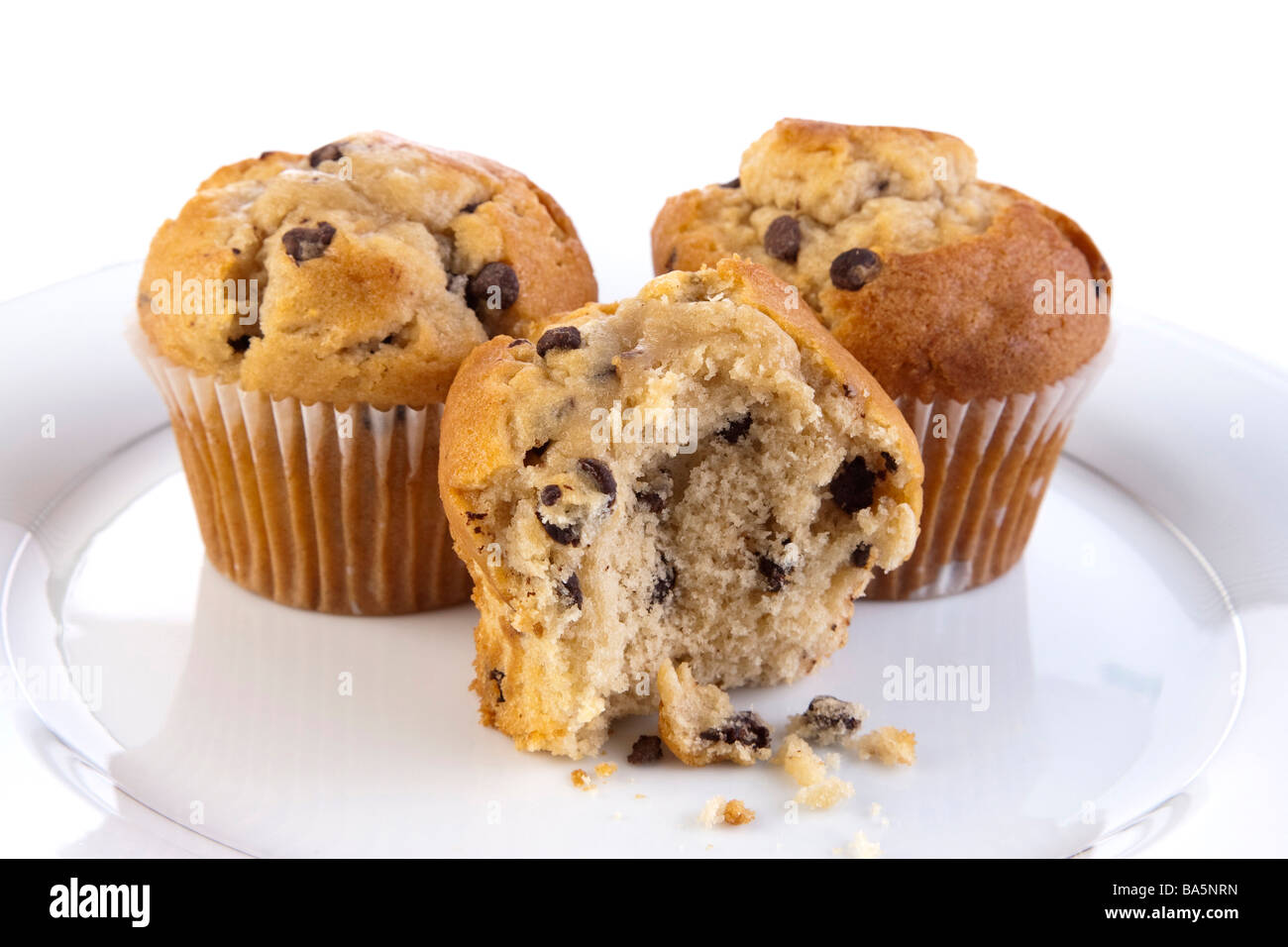 Muffin au chocolat gâteaux Banque D'Images