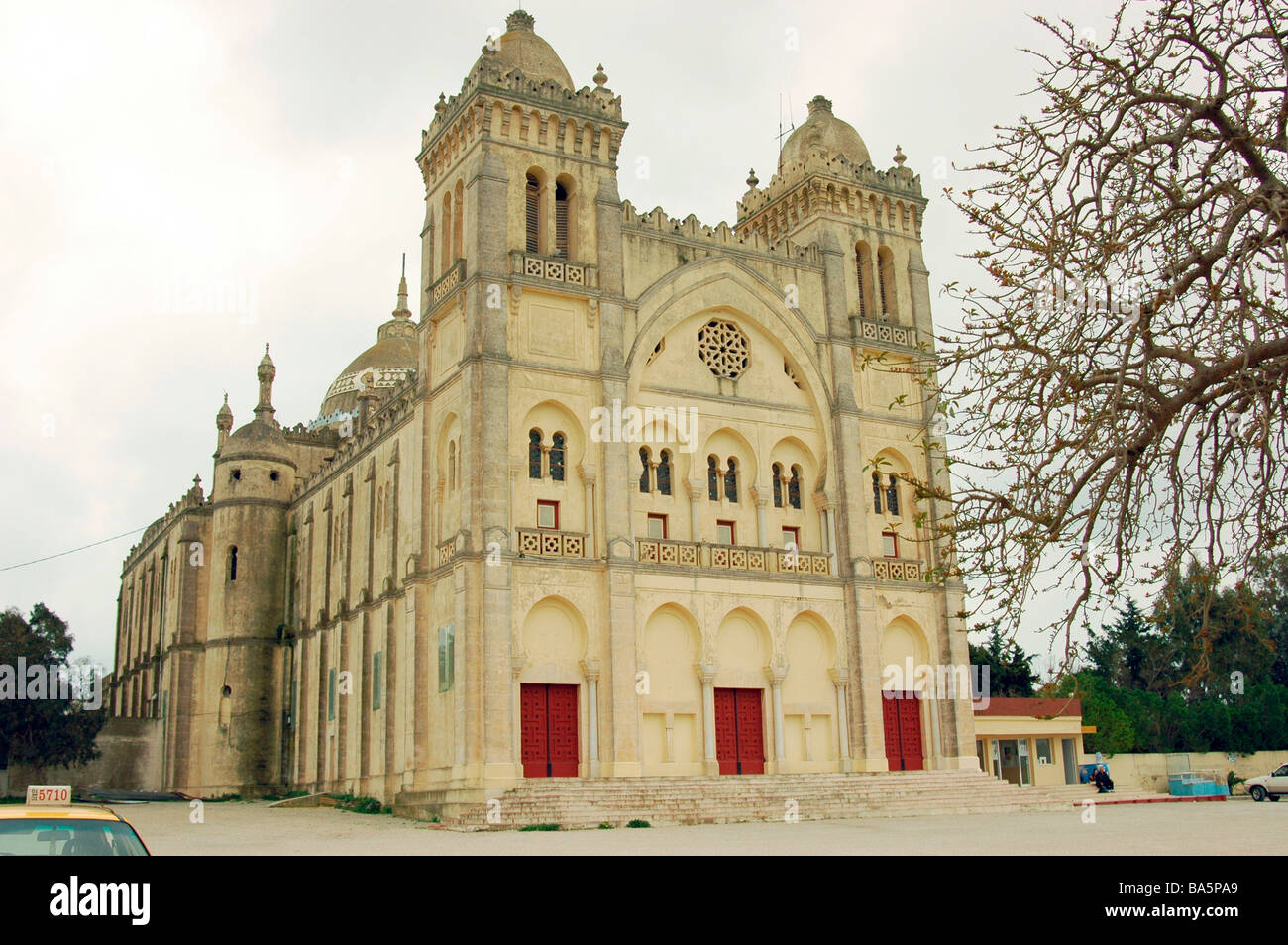 Cathédrale de Saint Louis sur colline de Byrsa, Carthage, Tunis. L'Afrique. Banque D'Images