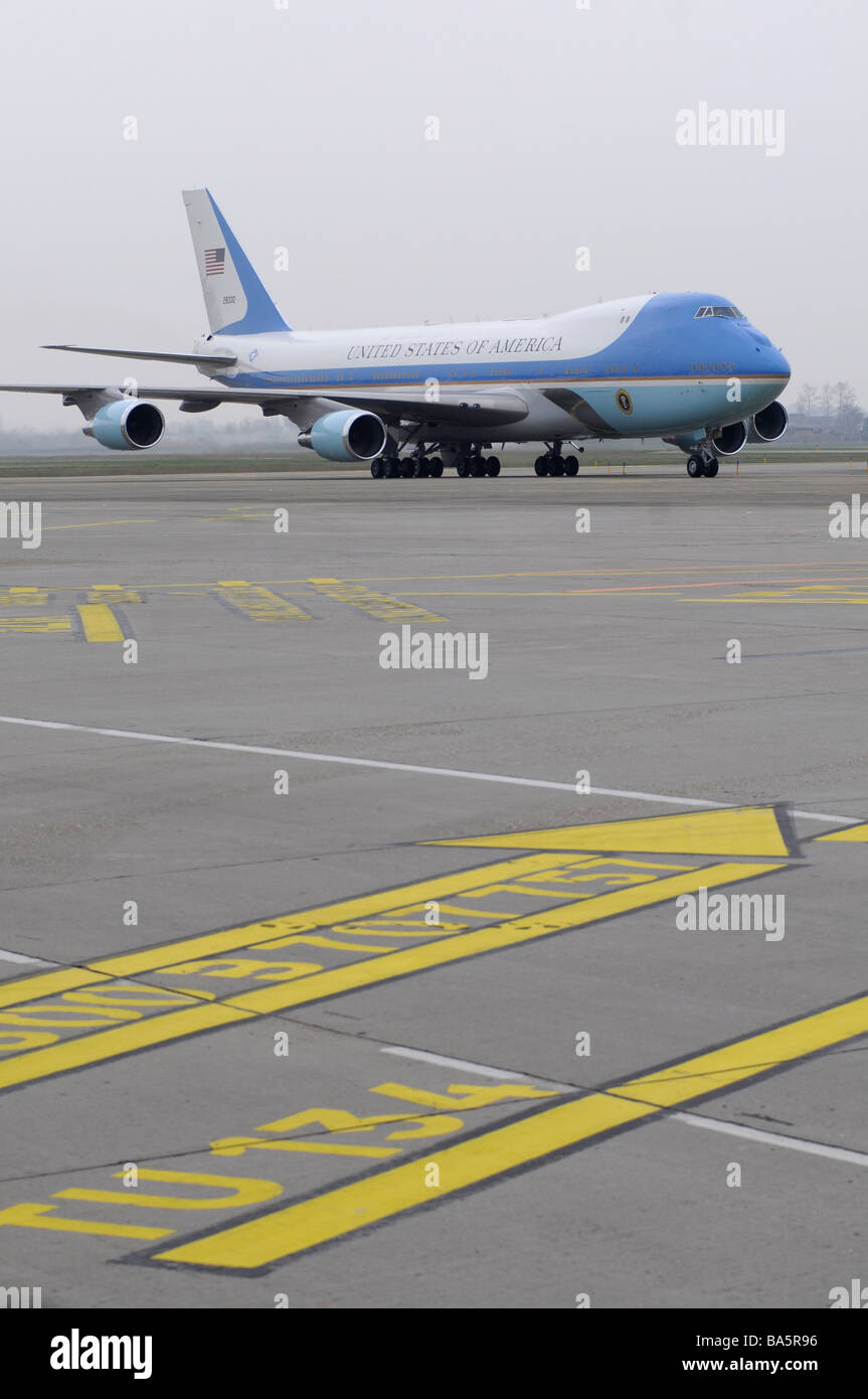 L'avion du président des États-Unis, l'Air Force One. Banque D'Images