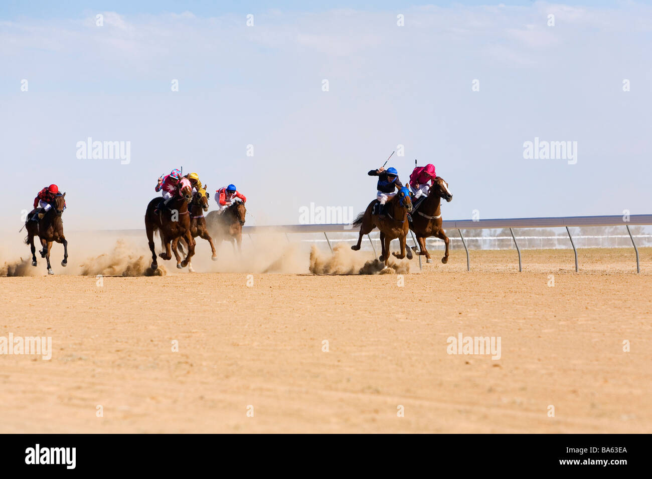 Birdsville courses hippiques dans l'arrière-pays australien. Birdsville, Queensland, Australie Banque D'Images