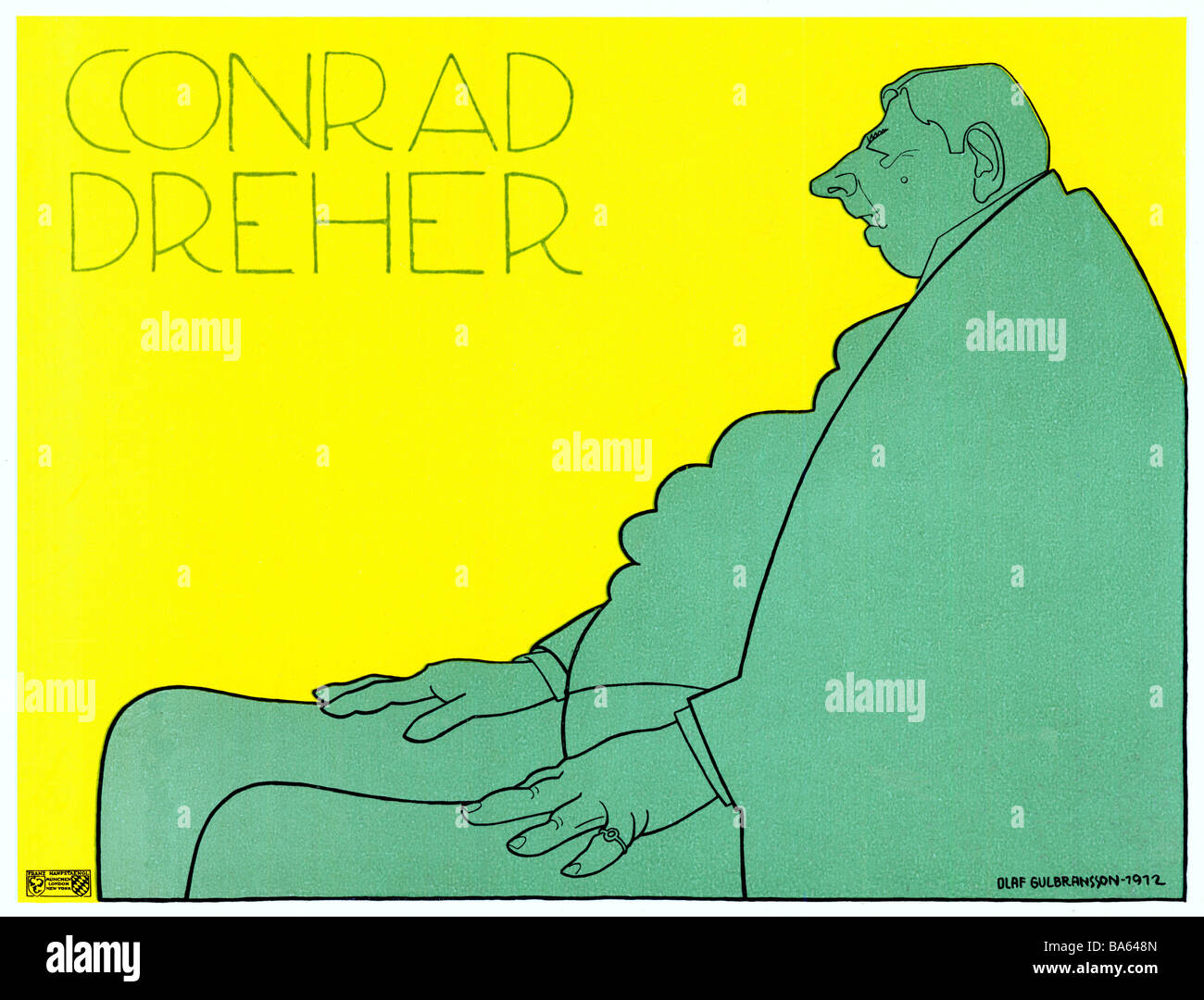 Conrad Dreher 1912 affiche pour l'allemand qui s'est dessinée une star de cinéma en mode silencieux et parlant Banque D'Images