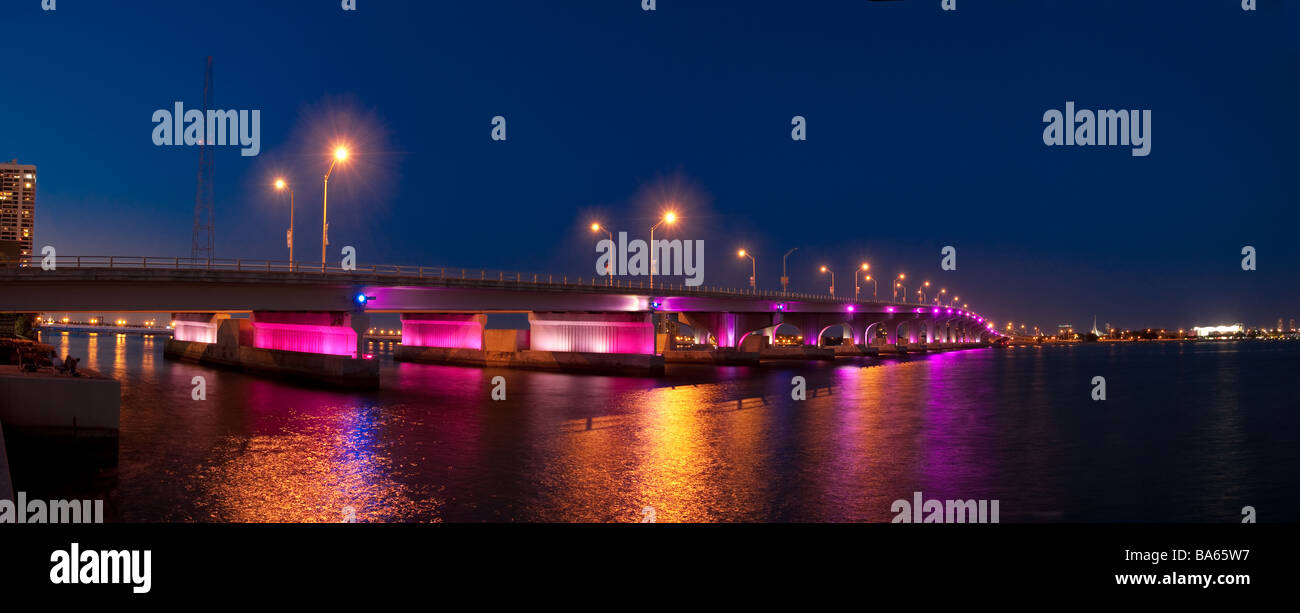 MacArthur Causeway Bridge Banque D'Images