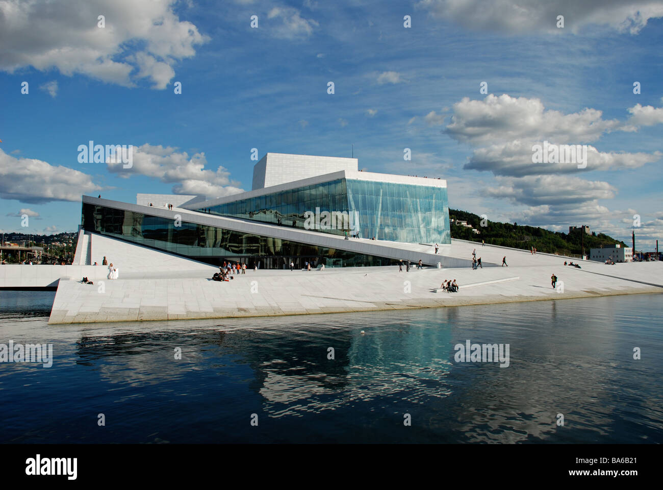 Le nouvel Opéra d'Oslo, Oslo, Norvège. Banque D'Images