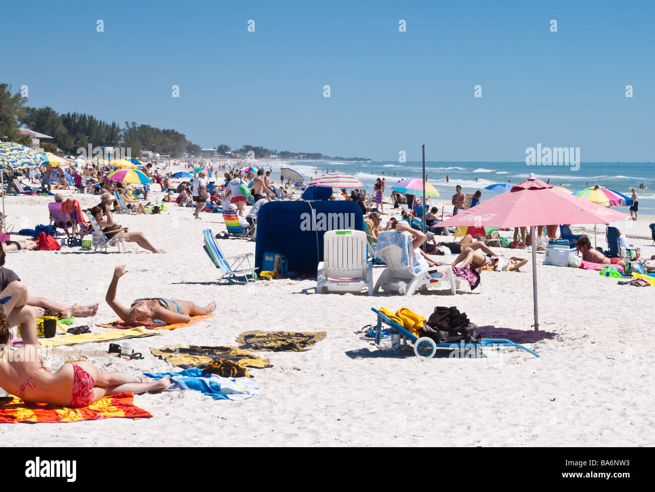 Spring Break sur Holmes Beach sur l'île de Santa Anna près de Bradenton en Floride Banque D'Images