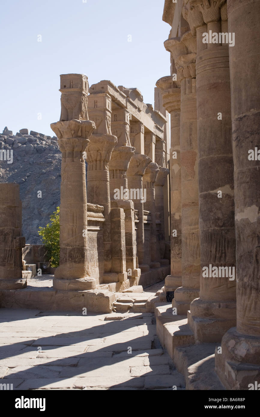 Temple de Philae Assouan Egypte Banque D'Images