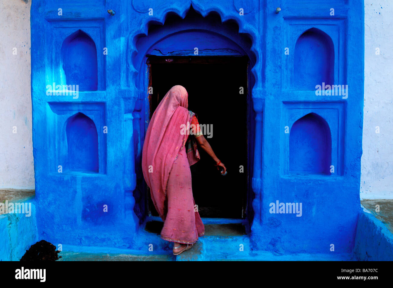 L'Inde, Rajasthan, Jodhpur, la vieille ville bleu Banque D'Images