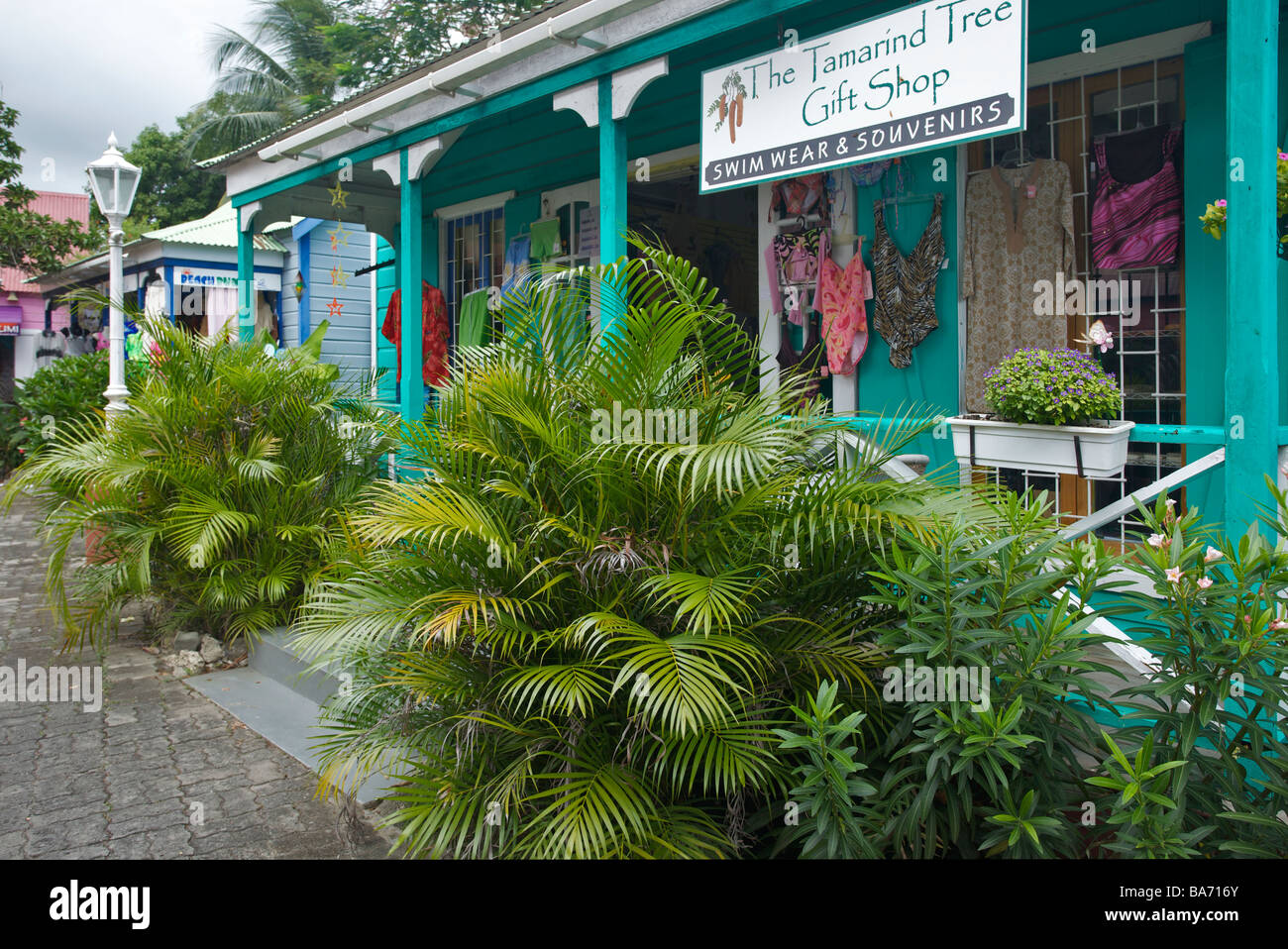 Chattel Village Maison à St Lawrence Gap, Barbade, "West Indies" Banque D'Images