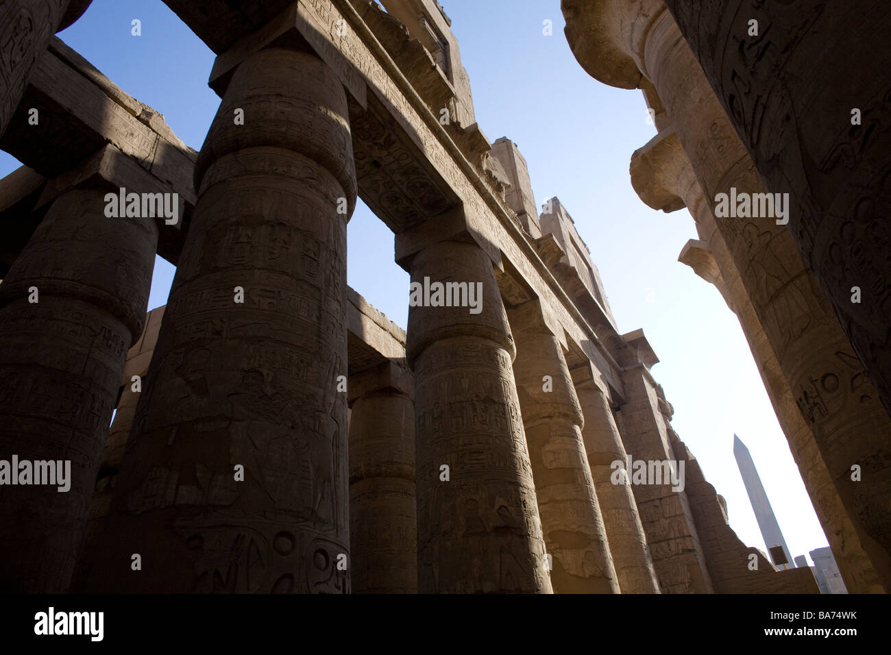 Temple de Karnak Assouan Egypte Banque D'Images