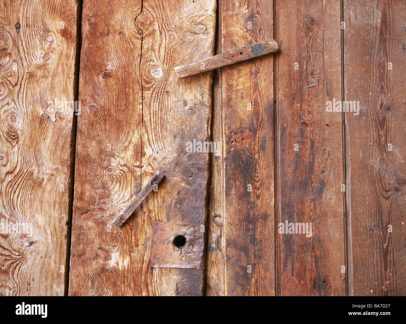 Les Vis De Porte Bois Grange Fermée Détail Close Up Vieux