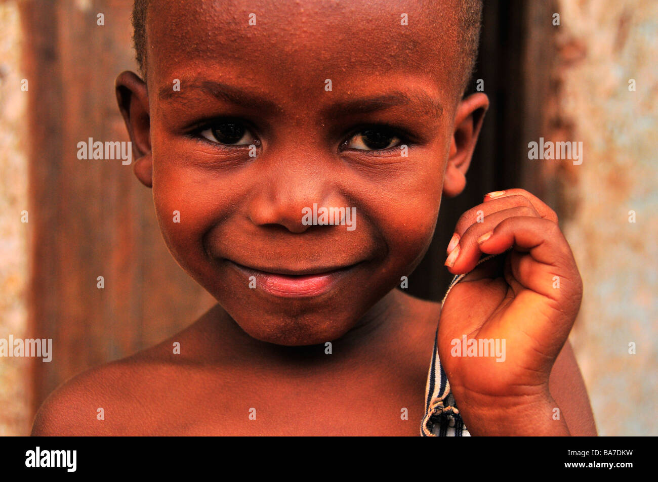 Les enfants,Plage de Jambiani Zanzibar, Tanzanie,, Banque D'Images