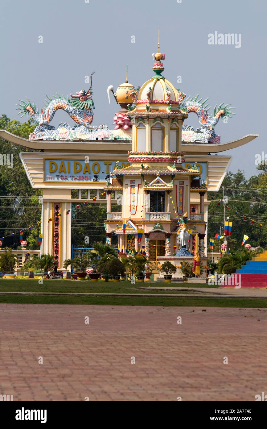 Bâtiments religieux au Cao Dai Saint-siège dans Tay Ninh Tay Ninh, Vietnam Banque D'Images