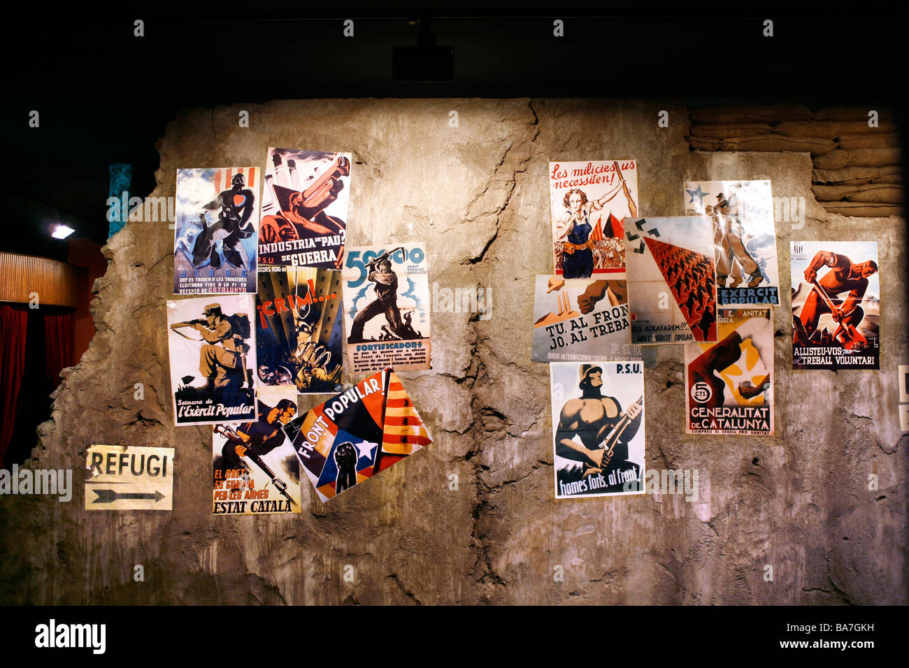 Affiche de la guerre civile espagnole Banque de photographies et d