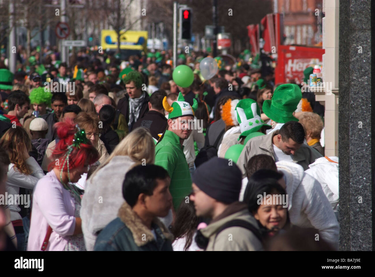 St Patrick s Day Dublin Ireland Banque D'Images
