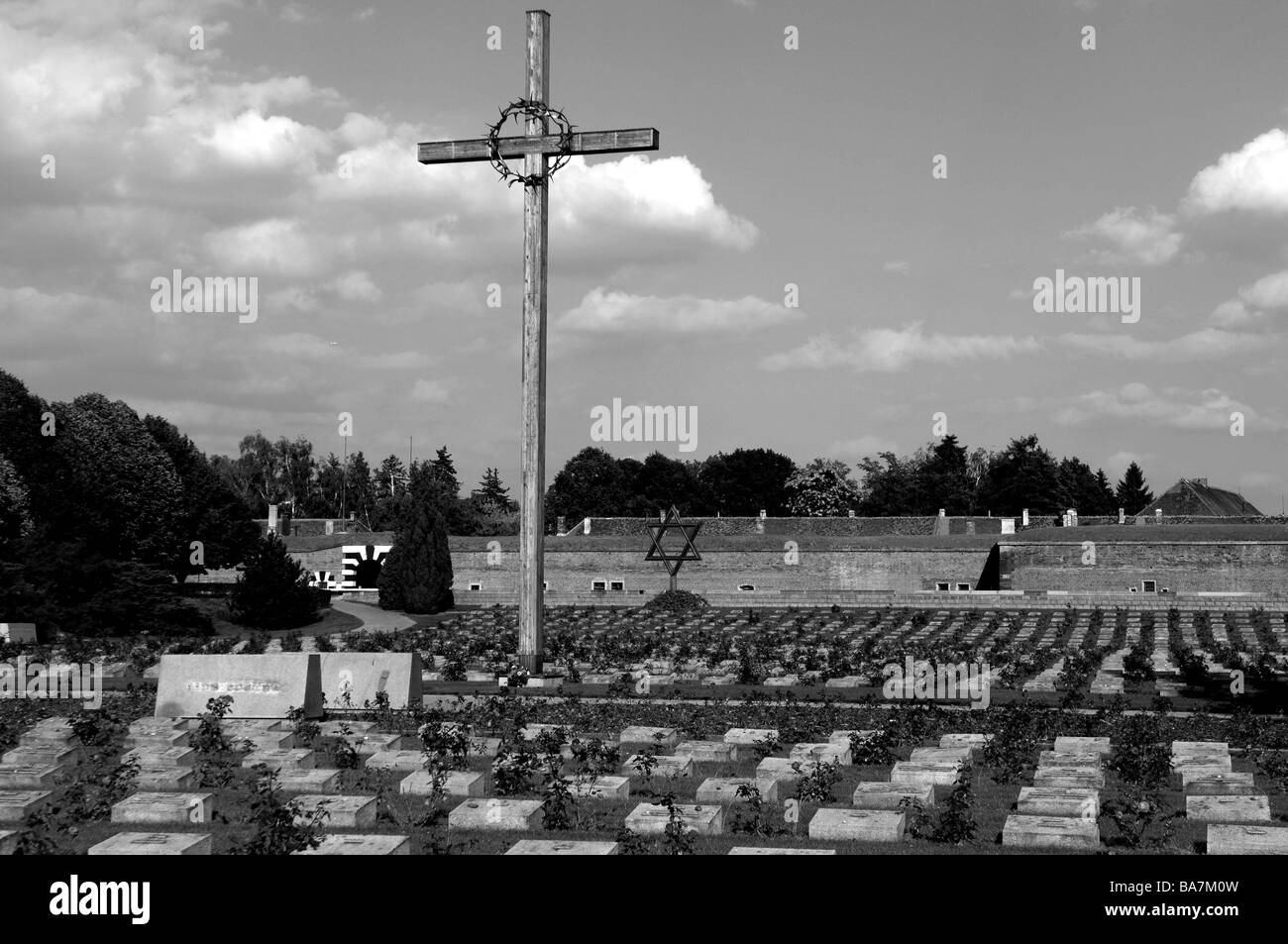 Mémorial du camp de concentration, Teresienstadt, République Tchèque Banque D'Images