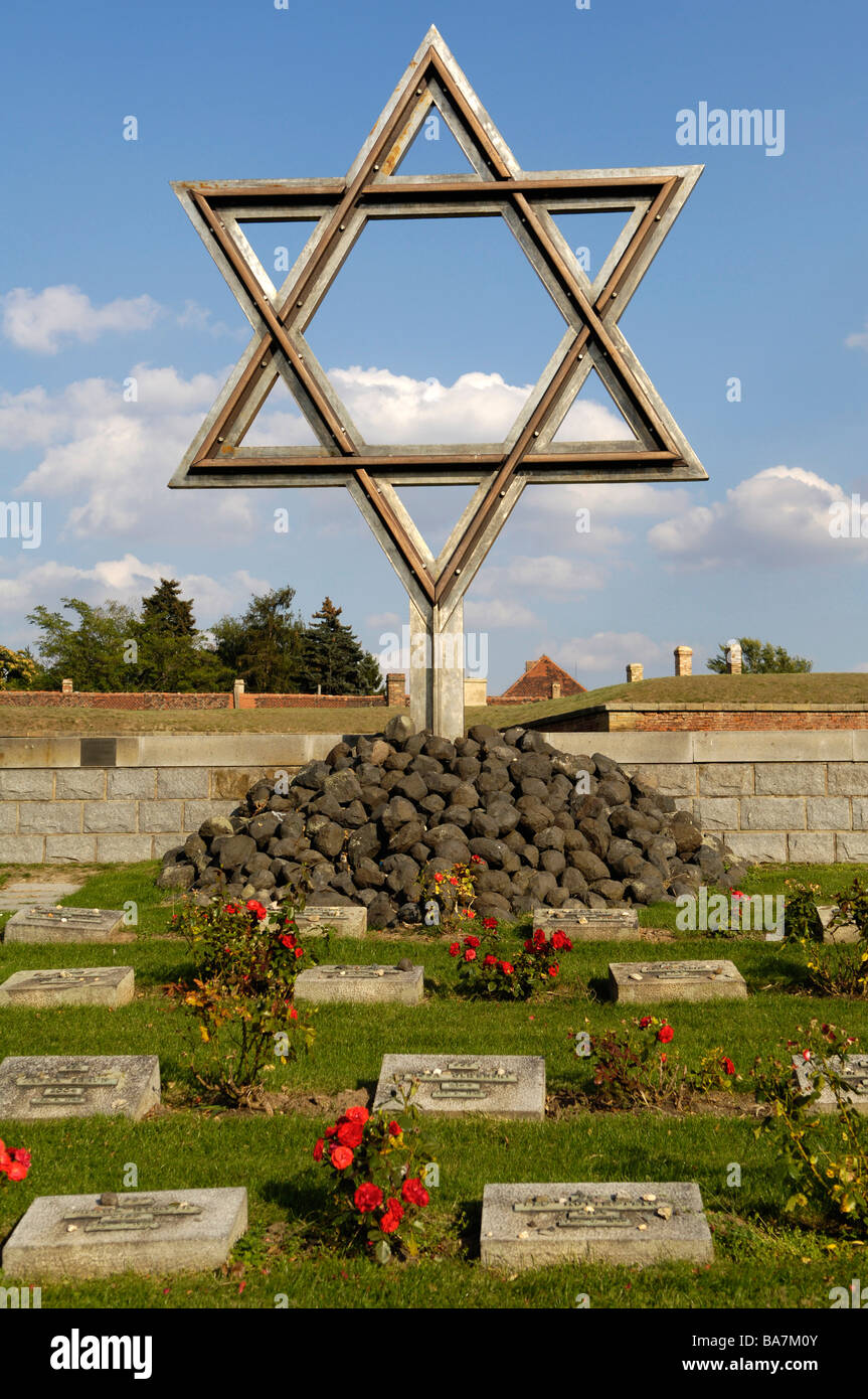 Mémorial du camp de concentration, Teresienstadt, Terezin, en République Tchèque Banque D'Images