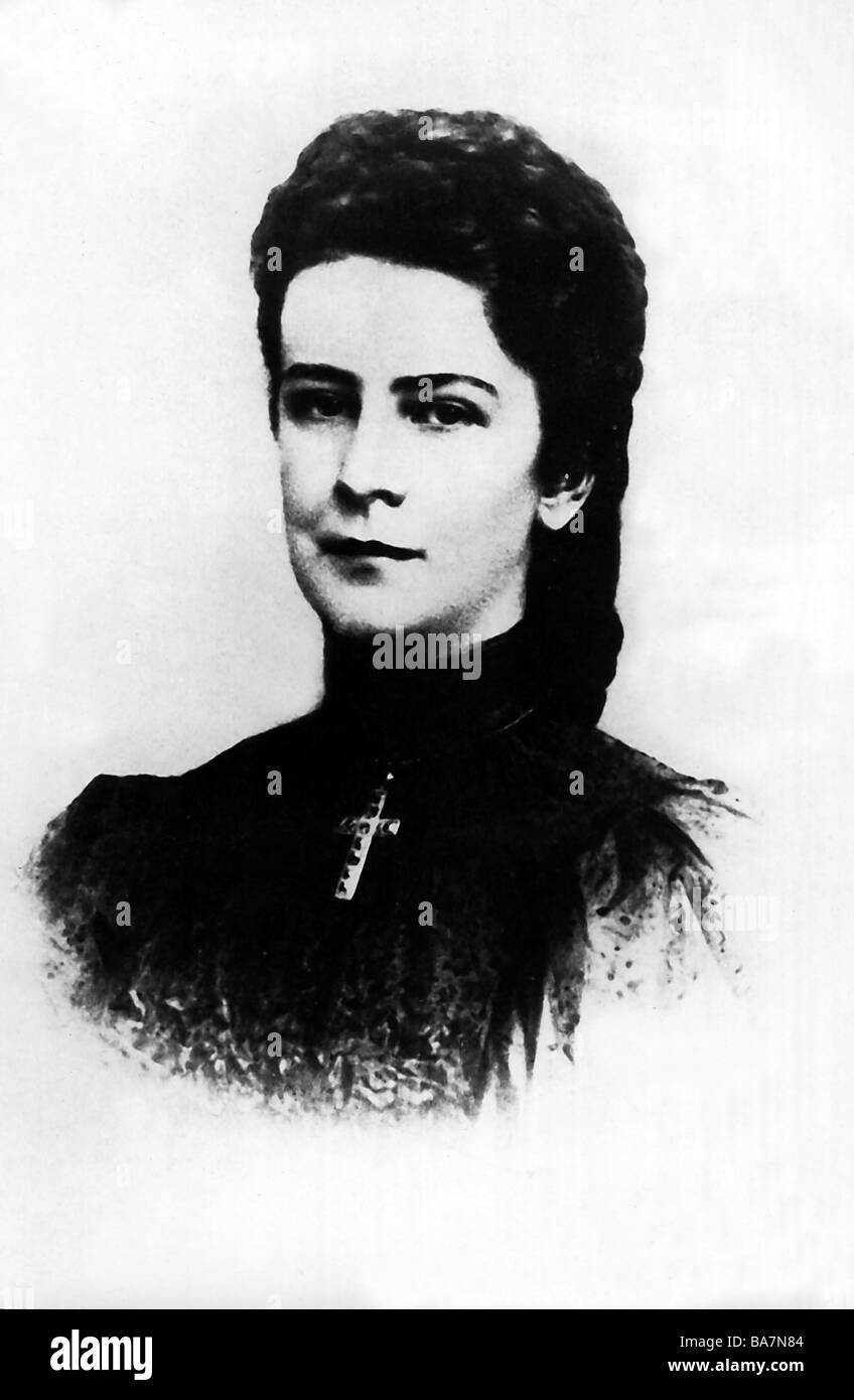 Elisabeth Amalie de Bavière, 24.12.1837 - 10.9.1898, Empress consort d'Autriche depuis le 24.4.1854, appelée 'Sisi', portrait, photographie, vers 1870, Banque D'Images