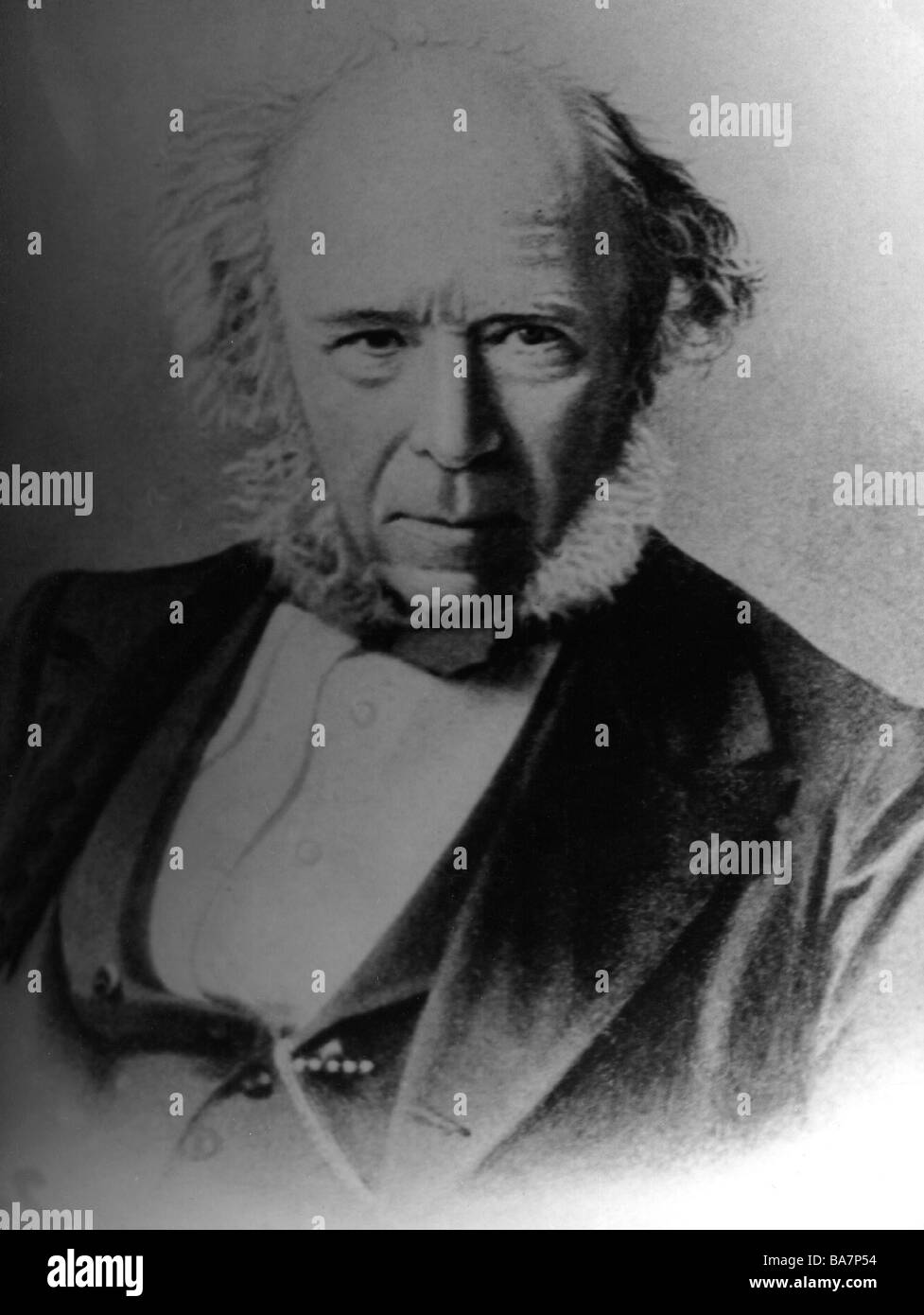 Spencer, Herbert, 27.4.1820 - 8.12.1903, philosophe britannique, portrait, vers 1880, Banque D'Images