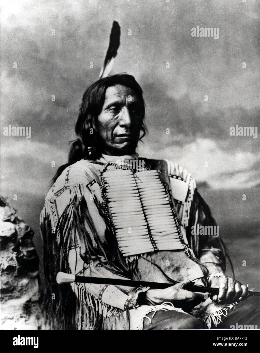Red Cloud, 1.12.1822 - 10.12.1909, leader de l'Oglala Lakota (Sioux), demi-longueur, photo, 1888, Smithonian Institute, Washington D.C, Banque D'Images