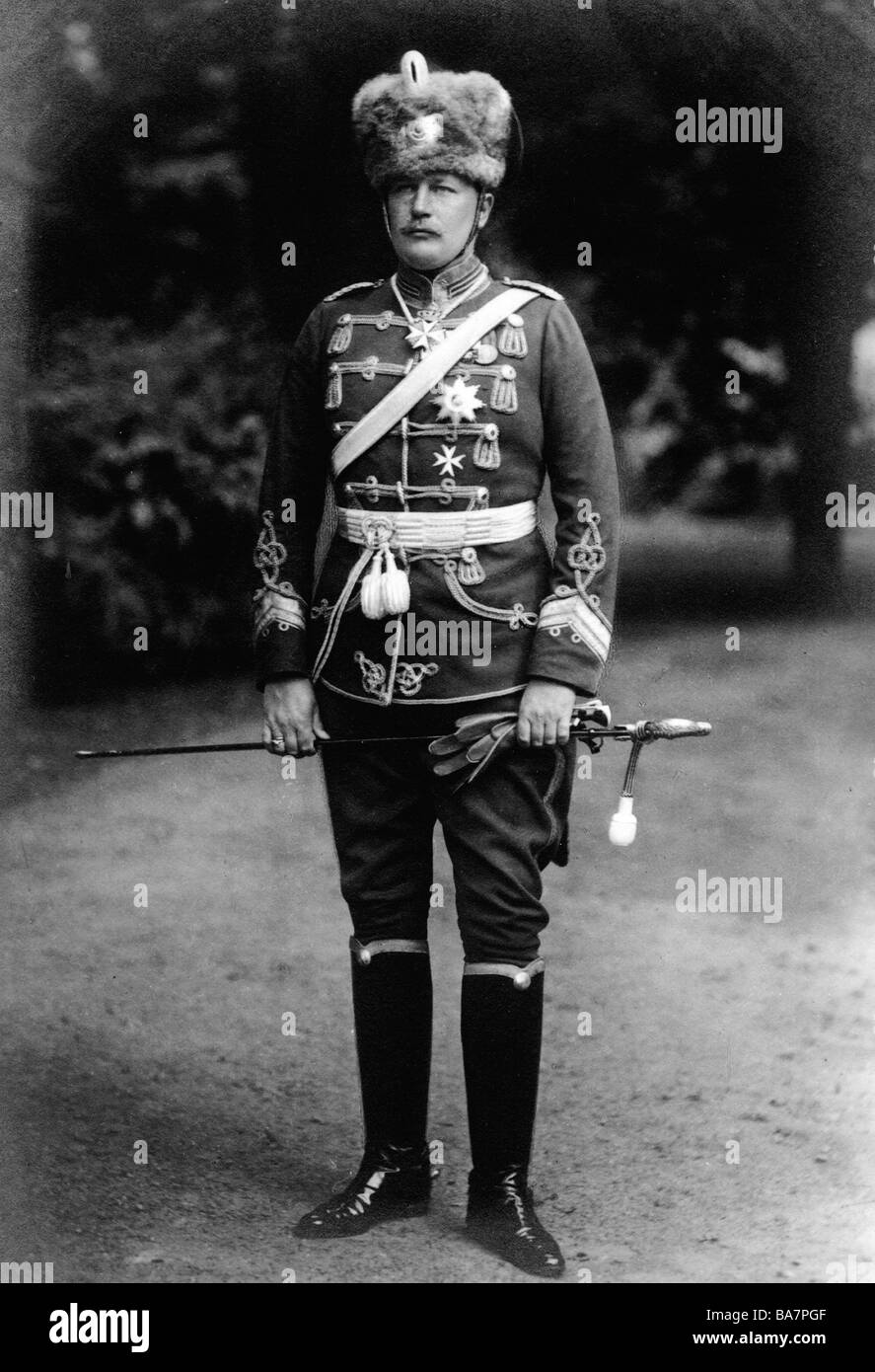 Eitel Friedrich, 7.1883 - 8.12.1942, Prince de Prusse, onzième, carte postale de Selle, Kunze et Niederastroth, Potsdam, 1911, Banque D'Images