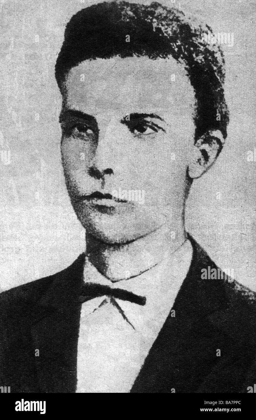 Marti, José, 28.1.1853 - 19.5.1895, auteur / écrivain cubain (poète) et héros national, portrait, dans les plus jeunes jours, XIXe siècle, , Banque D'Images