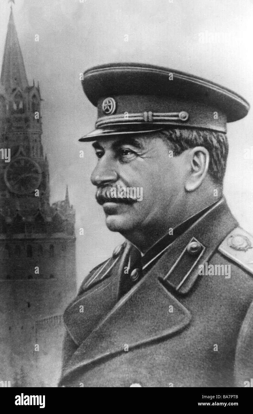Staline, Joseph Vissarionovich, 18.12.1879 - 5.3.1953, homme d'État soviétique, portrait, vers les années 1940, Banque D'Images