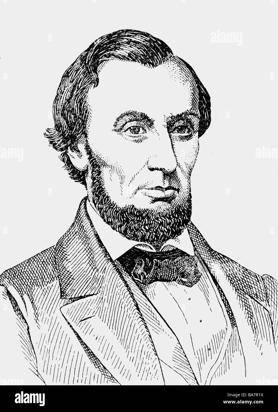 Lincoln, Abraham, 12.2.1809 - 15.4.1865, politicien américain (Rép.), 16ème Président des États-Unis 4.3.1861 - , Banque D'Images
