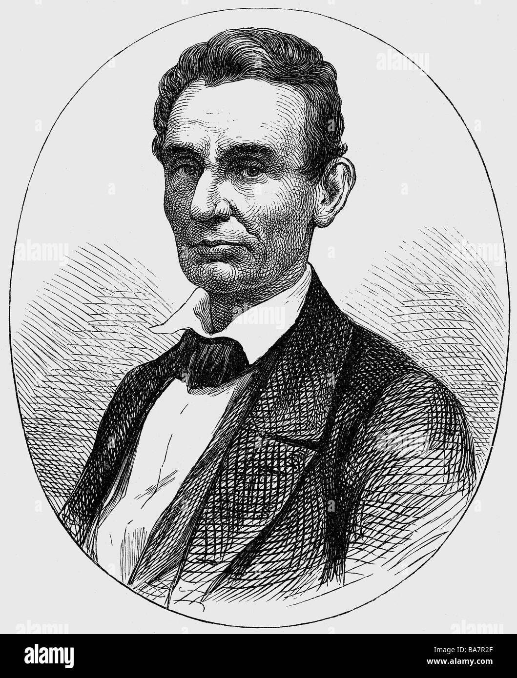 Lincoln, Abraham, 12.2.1809 - 15.4.1865, politicien américain (Rép.), 16ème Président des États-Unis 4.3.1861 - , Banque D'Images