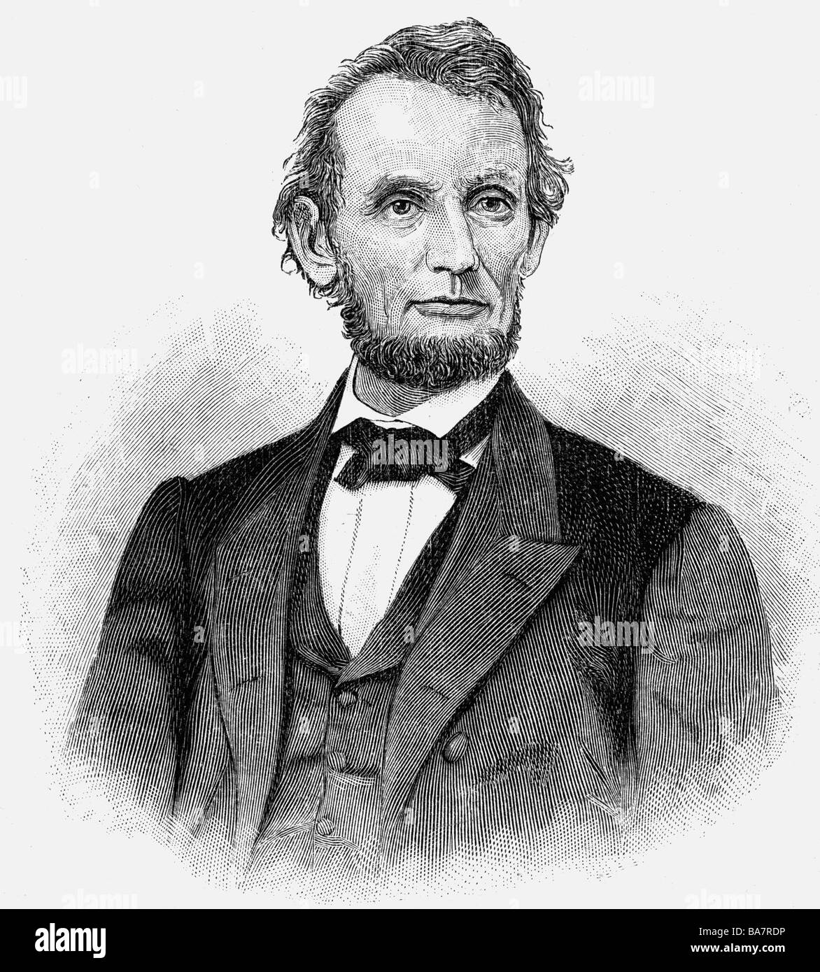Lincoln, Abraham, 12.2.1809 - 15.4.1865, politicien américain (Rép.), 16ème Président des États-Unis 4.3.1861 - , Banque D'Images