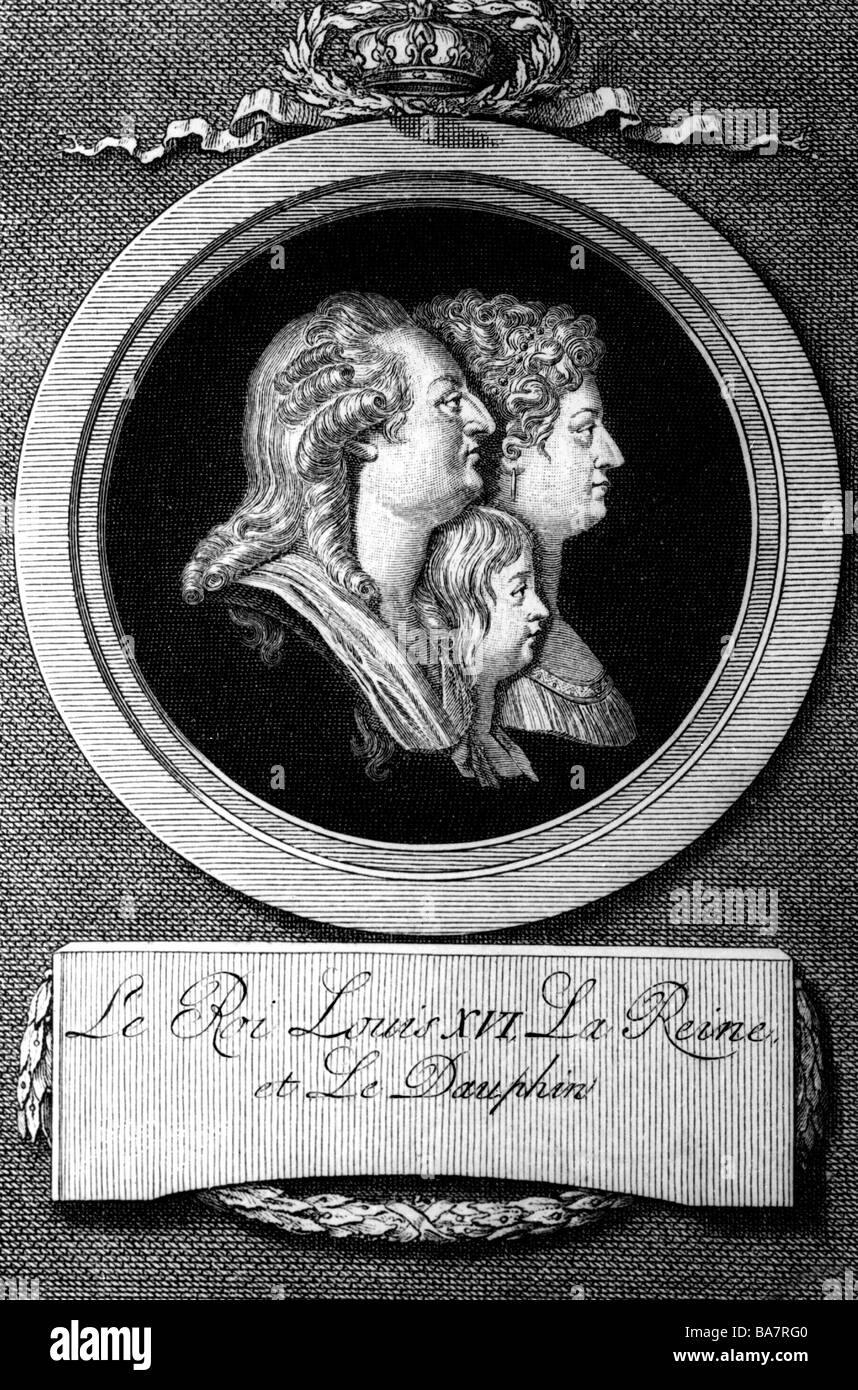 Louis XVI, 23.8.1754 21.1.1793, Roi de France 10.5.1774 21.9.1792