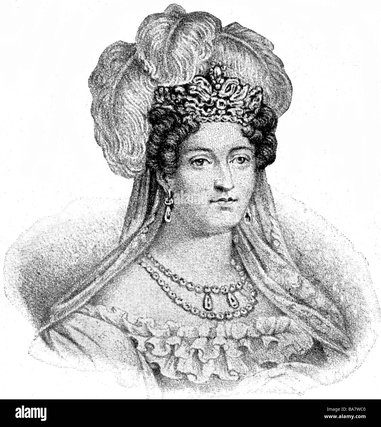 Marie Thérèse Charlotte de France, 19.12.1778 - 19.10.1851, duchesse d'Angouleme, fille de Marie Antionette et Louis XVI, portrait, vers 1800, Banque D'Images