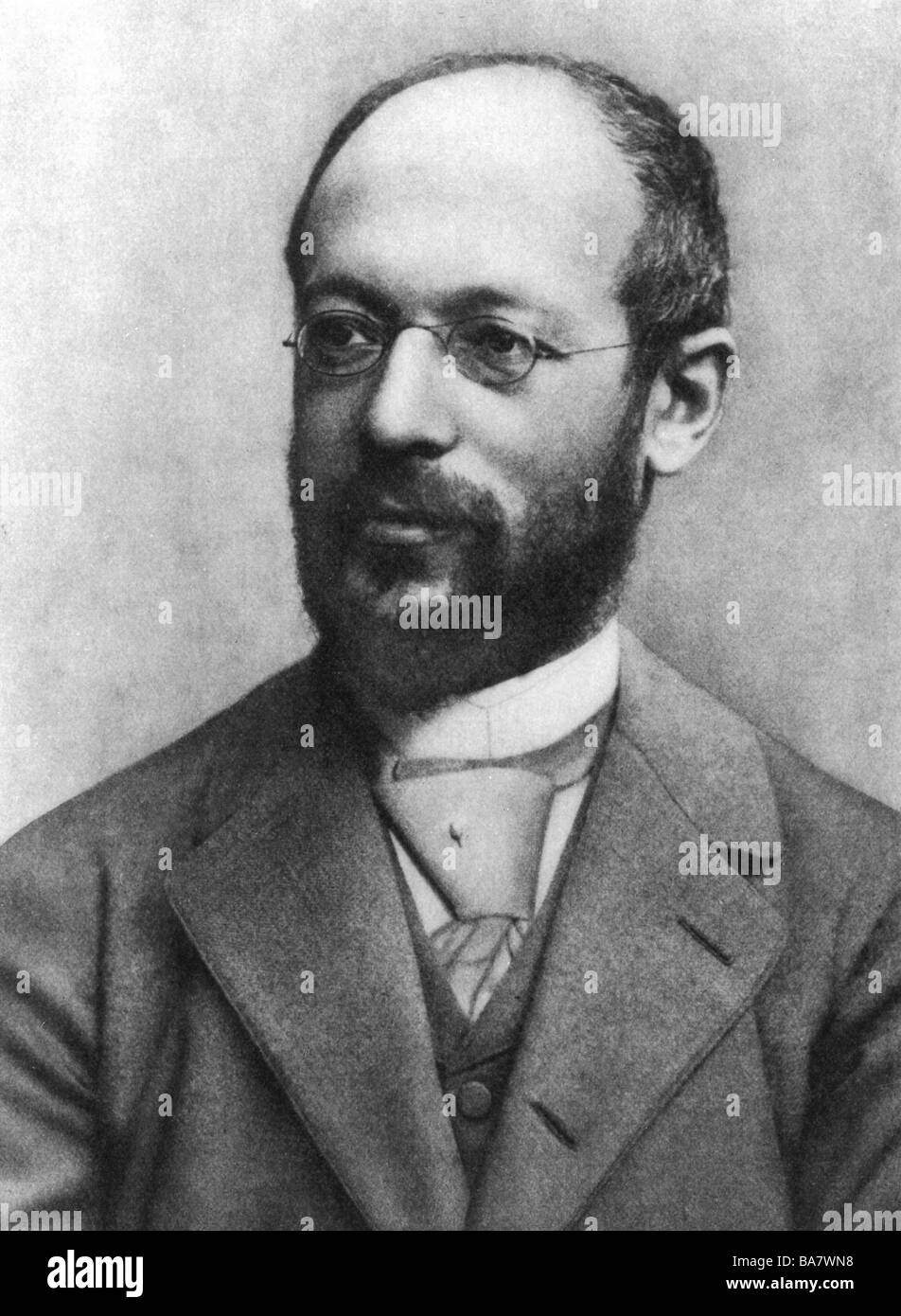 Simmel, Georg, 1.3.1858 - 26.9.1918, scientifique autrichien (philosophe et sociologue), portrait, vers 1900, Banque D'Images