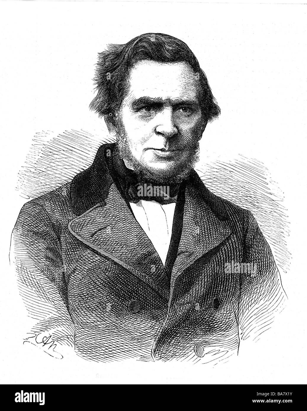 Simrock, Karl, 28.8.1802 - 18.7.1876, poète allemand, auteur / écrivain, portrait, gravure en bois d'Adolf Neumann (1825 - 1884), Banque D'Images