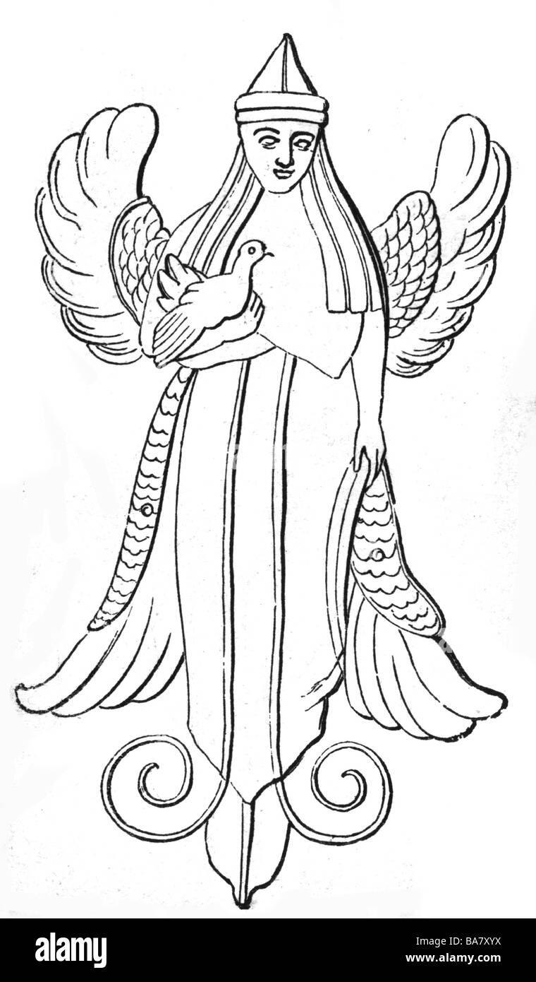 Ishtar Astarte Deesse Assyrienne Et Babylonienne De L Amour Pleine Longueur Image Ancienne Photo Stock Alamy