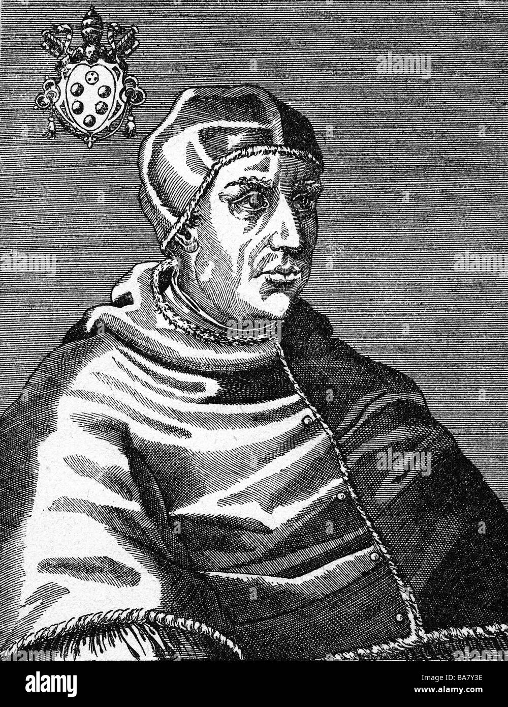 Léon X (Giovanni di Medici), 11.12.1475 - 1.12.1521, le pape 11.3.1513 - 1.12.1521, demi-longueur, gravure sur bois, 16e siècle, l'artiste n'a pas d'auteur pour être effacé Banque D'Images