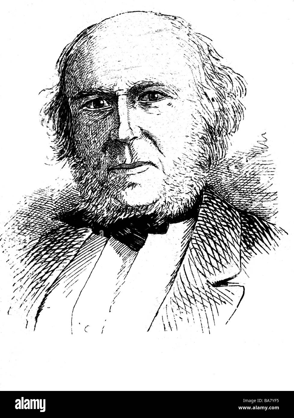 Spencer, Herbert, 27.4.1820 - 8.12.1903, philosophe britannique, portrait, gravure sur bois, XIXe siècle, Banque D'Images