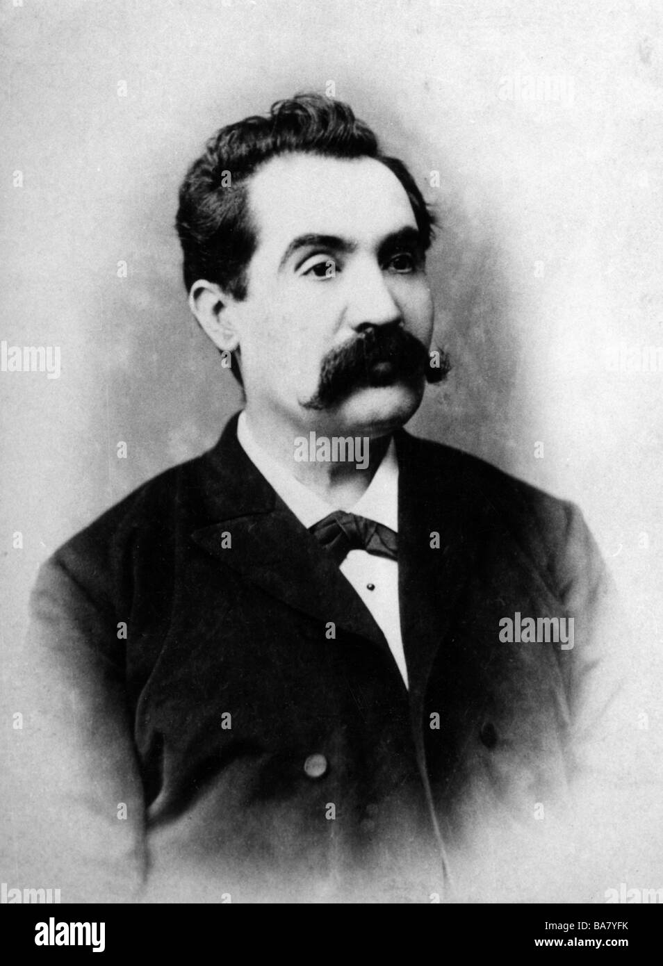 Eminescu, Mihai, 15.1.1850 - 15.6.1889, poète roumain, portrait, dernière photo avant sa maladie, Banque D'Images