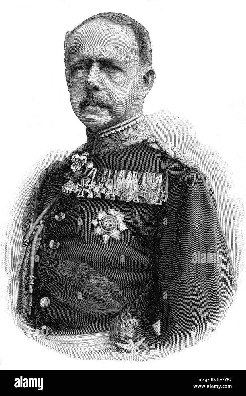 Charles Alexander, 24.6.1818 - 5.1.1901, Grand-duc de Saxe-Weimar-Eisenach 1853 - 1901, portrait, gravure en bois après photo par le photographe de la cour Tenue, Weimar, 1898, Banque D'Images