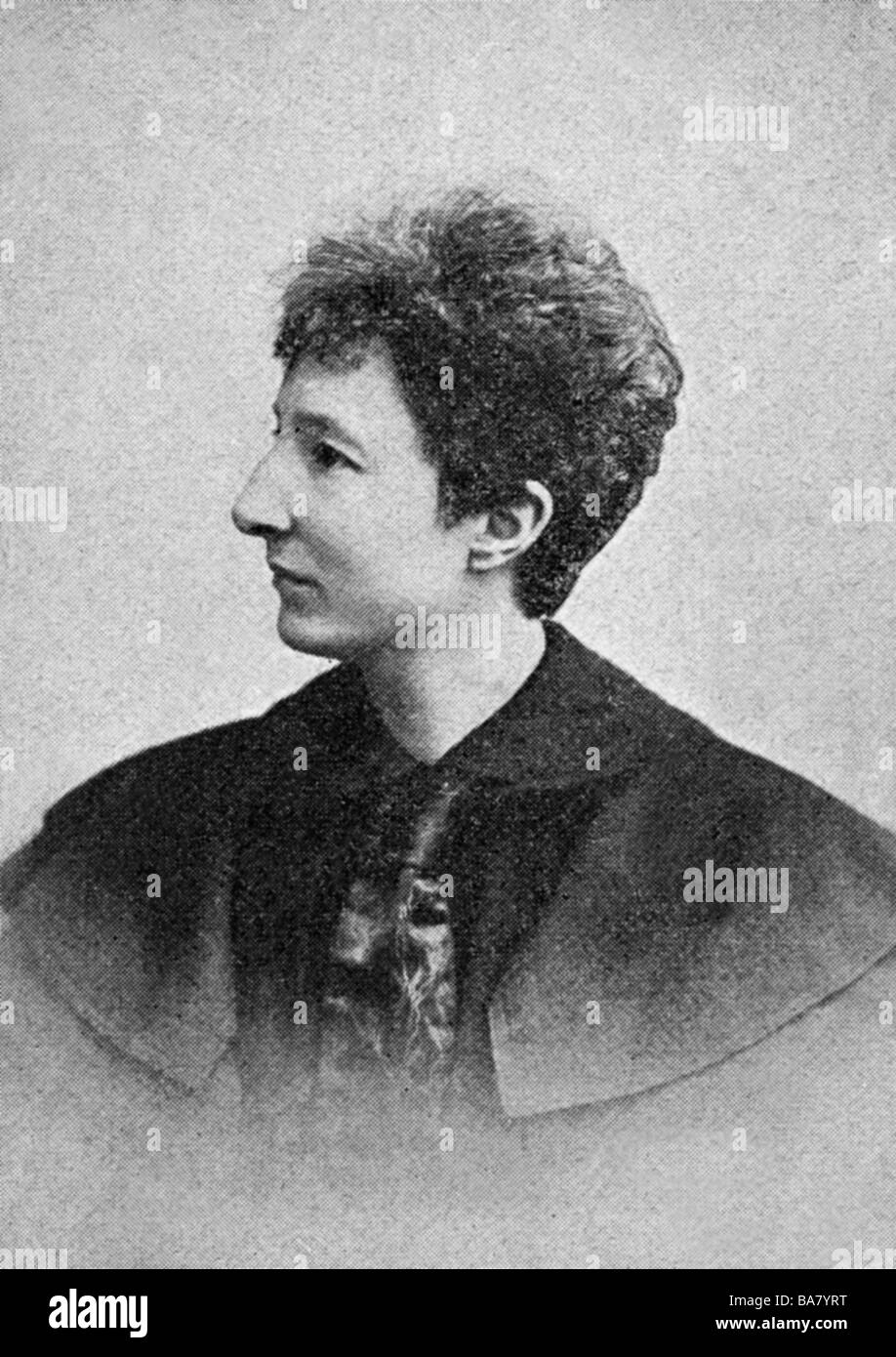 Augmeng, Anita, 22.9.1857 - 10.12.1843, féministe allemande, portrait, après la photographie, fin du XIXe siècle, Banque D'Images