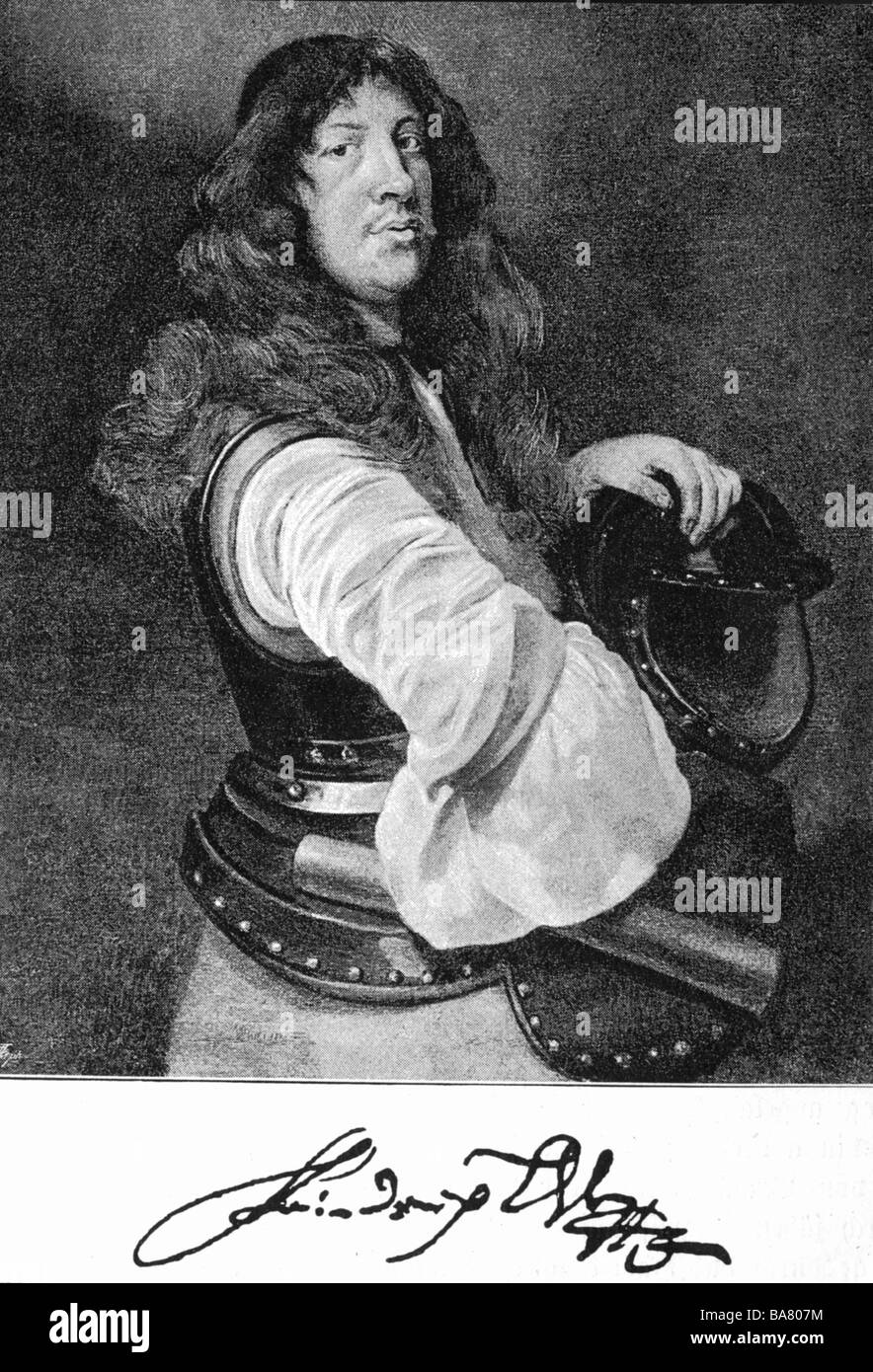 Frederick II, 30.3.1633 - 24.1.1708, Landgrave de Hesse-Homburg 1680 - 1708, demi-longueur, gravure en bois, XIXe siècle, après peinture contemporaine au château de Gripsholm, Banque D'Images
